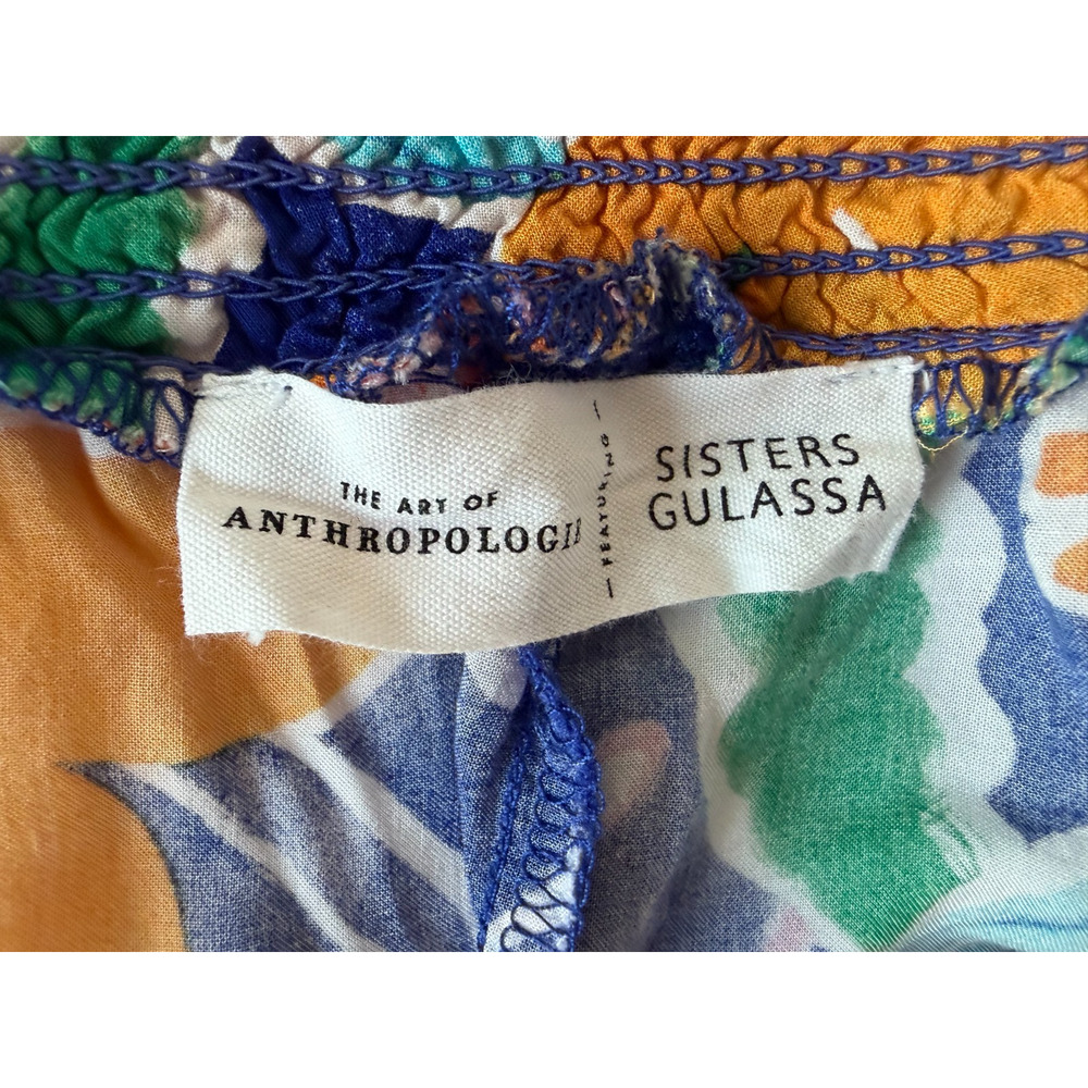 Anthropologie Sisters Gulassa Floral Pants boho chic resort chic vacation Size S - Picture 8 of 9